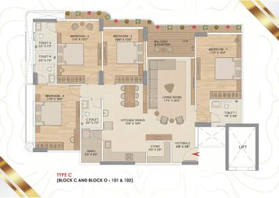 Image of 1168 Sq.ft 3 BHK Apartment / Flat for sale in Satellite, Ahmedabad for Rs. 16592000