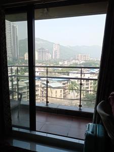 Balcony Image of 990 Sq.ft 3 BHK Apartment / Flat for rent in Runwal Anthurium, Mulund West Mumbai for Rs. 105000