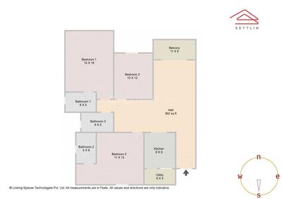 Image of 1520 Sq.ft 3 BHK Apartment / Flat for sale in Mantri Serenity 4 by Mantri Developers, Subramanyapura, Bengaluru for Rs. 22200000