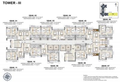 Image of 711 Sq.ft 1 BHK Apartment / Flat for sale in Airoli, Navi Mumbai for Rs. 8600000