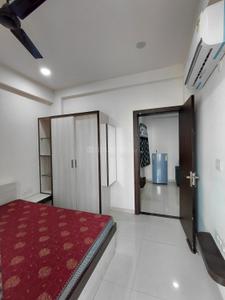 Bedroom Image of 550 Sq.ft 1 BHK Builder Floor for rent in Mahalakshmi Nagar Indore for Rs. 20000