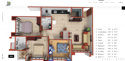 Image of 1450 Sq.ft 3 BHK Apartment / Flat for sale in Pal, Surat for Rs. 5500000