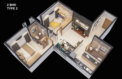 Image of 348 Sq.ft 1 BHK Apartment / Flat for sale in M M Ideal Mittal Elegant, Umerkhadi, Mumbai for Rs. 10400000