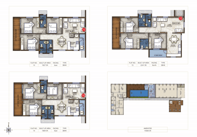 Image of 2300 Sq.ft 3 BHK Apartment / Flat for sale in Nagole, Hyderabad for Rs. 12900000