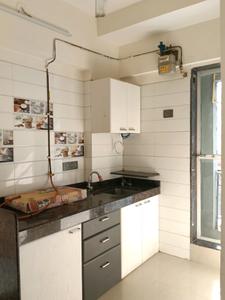 Kitchen Image of 549 Sq.ft 1 BHK Apartment / Flat for rent in Keytech Ashok Smruti, Kasarvadavali Thane for Rs. 18000