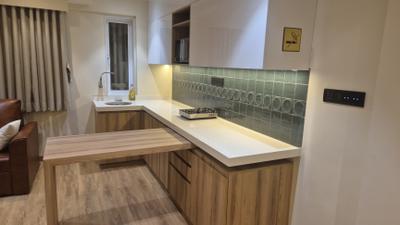 Kitchen Image of 600 Sq.ft 1 BHK Apartment / Flat for rent in Divine Shivom Khar Station, Khar West Mumbai for Rs. 210000