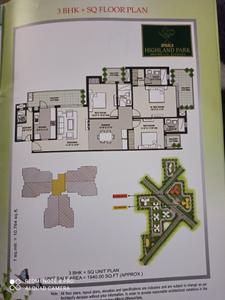 Image of 1940 Sq.ft 3 BHK Apartment / Flat for sale in Ansals Highland Park, Sector 103, Gurgaon for Rs. 12000000