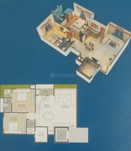 Floor Plan Image of 1276 Sq.ft 2 BHK Apartment / Flat for sale in Pavalion Buildcon Warribee Victoria, Dahin Nagar Surat for Rs. 5800000