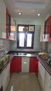 Kitchen Image of 900 Sq.ft 3 BHK Builder Floor for rent in Pitampura New Delhi for Rs. 40000