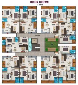 Image of 1510 Sq.ft 3 BHK Apartment / Flat for sale in Orion Crown, Jakhya, Indore for Rs. 7550000