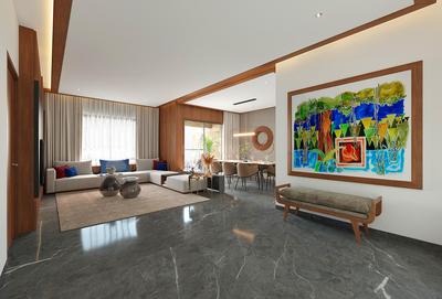 Hall Image of 2400 Sq.ft 3 BHK Apartment / Flat for sale in Indraprasth Shivanta, Ambli Ahmedabad for Rs. 19500000