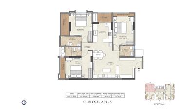 Image of 2047 Sq.ft 3 BHK Apartment / Flat for sale in Balicha, Udaipur for Rs. 12499999