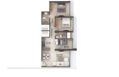 Image of 704 Sq.ft 2 BHK Apartment / Flat for sale in Arkade Rare, Bhandup West, Mumbai for Rs. 17000000