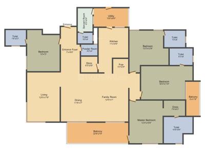 Image of 3640 Sq.ft 4 BHK Apartment / Flat for sale in Adani Water Lily, Vaishno Devi Circle, Ahmedabad for Rs. 32500000