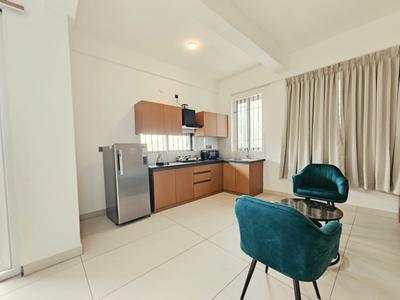 Kitchen Image of 600 Sq.ft 1 RK Apartment / Flat for rent in Indira Nagar Bengaluru for Rs. 40000