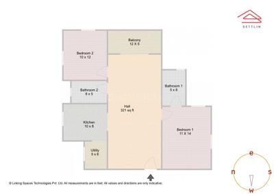 Image of 1176 Sq.ft 2 BHK Apartment / Flat for sale in Gopasandra, Bengaluru for Rs. 12100000