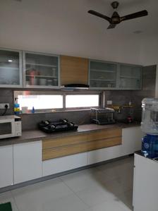 Kitchen Image of 2163 Sq.ft 4 BHK Apartment / Flat for rent in Goyal Riviera Blues, Prahlad Nagar Ahmedabad for Rs. 130000