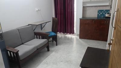 Living Room Image of 600 Sq.ft 1 BHK Apartment / Flat for rent in Whitefield Bengaluru for Rs. 21500