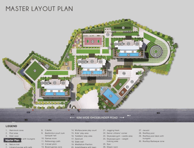 Image of 670 Sq.ft 2 BHK Apartment / Flat for sale in Godrej Exquisite, Hiranandani Estate, Thane for Rs. 15000000