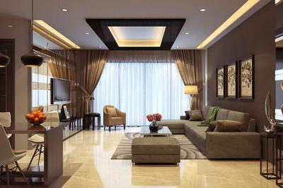 Living Room Image of 449 Sq.ft 1 BHK Apartment / Flat for sale in West Center Meridian Court, Kandivali West Mumbai for Rs. 8100000
