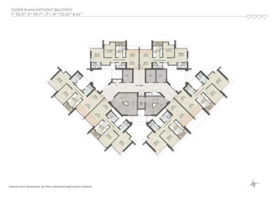 Image of 990 Sq.ft 2 BHK Apartment / Flat for sale in Eternia At Kalpataru Parkcity, Kolshet, Thane for Rs. 11000000