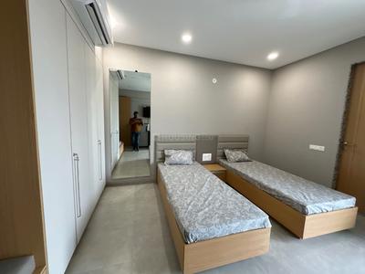 Bedroom Image of 500 Sq.ft 1 RK Builder Floor for rent in Mahalakshmi Nagar Indore for Rs. 19000