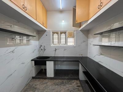 Kitchen Image of 600 Sq.ft 1 BHK Builder Floor for rent in Vijayanagar Bengaluru for Rs. 15000