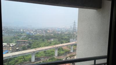 Balcony Image of 690 Sq.ft 1 BHK Apartment / Flat for rent in Shilphata Thane for Rs. 14000