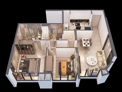 Floor Plan Image of 700 Sq.ft 2 BHK Apartment / Flat for sale in Drushti Sapphire, Ghatkopar East Mumbai for Rs. 15700000