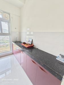 Kitchen Image of 700 Sq.ft 1 BHK Apartment / Flat for rent in Ashar Arize, Kalwa Thane for Rs. 28000