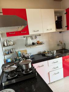 Kitchen Image of 900 Sq.ft 2 BHK Apartment / Flat for rent in Soham Tropical Lagoon, Kasarvadavali Thane for Rs. 35000