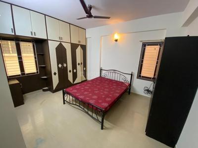 Bedroom Image of 1500 Sq.ft 3 BHK Apartment / Flat for rent in Murugeshpalya Bengaluru for Rs. 43000