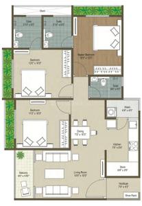 Image of 990 Sq.ft 2 BHK Apartment / Flat for sale in Ashraya 9, New Ranip, Ahmedabad for Rs. 5000000