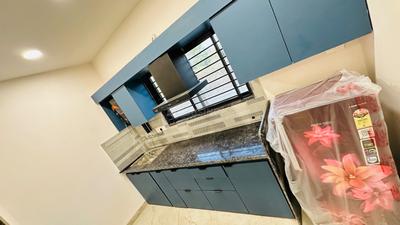 Kitchen Image of 853 Sq.ft 1 BHK Builder Floor for rent in Indra Puri Colony Indore for Rs. 18000