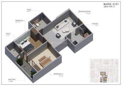 Image of 1050 Sq.ft 2 BHK Builder Floor for sale in Vihaan Altair Residency, Noida Extension, Greater Noida for Rs. 4700000