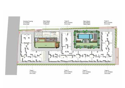 Image of 1561 Sq.ft 3 BHK Apartment / Flat for sale in Kohinoor Viva Pixel Phase 1, Dhanori, Pune for Rs. 10575000