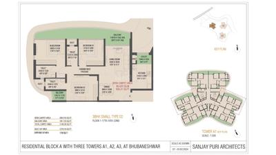 Image of 1700 Sq.ft 3 BHK Apartment / Flat for sale in Khandagiri, Bhubaneswar for Rs. 10900000