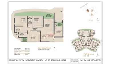Image of 1280 Sq.ft 3 BHK Apartment / Flat for sale in Patia, Bhubaneswar for Rs. 10500000