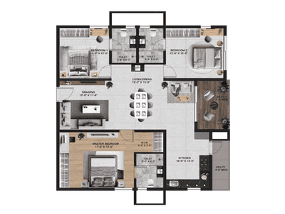 Image of 1420 Sq.ft 2 BHK Apartment / Flat for sale in Ira Vian Mrida, Kollur, Hyderabad for Rs. 9500000