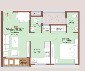 Image of 629 Sq.ft 2 BHK Apartment / Flat for sale in Vikhroli East, Mumbai for Rs. 12000000