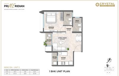 Image of 790 Sq.ft 2 BHK Apartment / Flat for sale in Crystal Prime Meridian, Ghatkopar East, Mumbai for Rs. 14000000