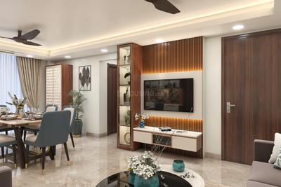 Hall Image of 1300 Sq.ft 3 BHK Apartment / Flat for rent in Chordias The Crown, Durgapura Jaipur for Rs. 90000