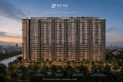 Image of 1300 Sq.ft 2 BHK Apartment / Flat for sale in Harkrish Global Riverfront Phase 1, Mundhwa, Pune for Rs. 14000000