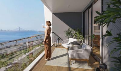 Balcony Image of 1601 Sq.ft 3 BHK Apartment / Flat for sale in Kabra Dvayam, Worli Mumbai for Rs. 160000000