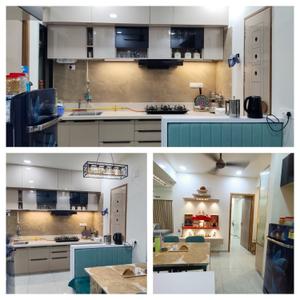 Kitchen Image of 1755 Sq.ft 3 BHK Apartment / Flat for sale in Nakshtra Samved Dreams, Sargasan Gandhinagar for Rs. 10500000