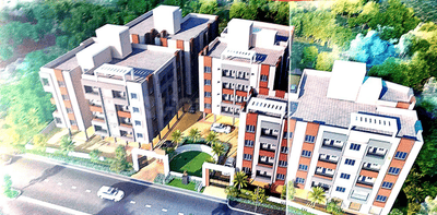 Image of 947 Sq.ft 2 BHK Apartment / Flat for sale in Sristi Happy Ville, Baranagar, Kolkata for Rs. 4700000