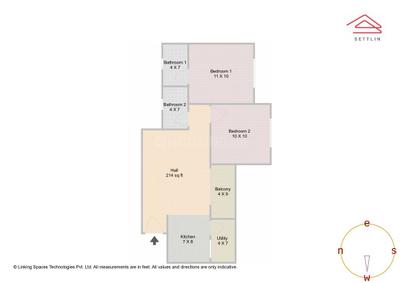 Image of 674 Sq.ft 2 BHK Apartment / Flat for sale in Bidare Agraha, Bengaluru for Rs. 6000000