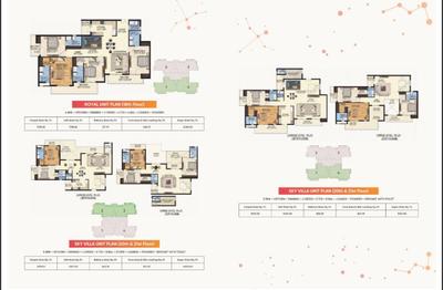 Floor Plan Image of 1584 Sq.ft 3 BHK Apartment / Flat for sale in Oro Constella, Ahmamau Lucknow for Rs. 16600000