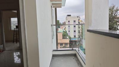 Balcony Image of 660 Sq.ft 1 BHK Apartment / Flat for rent in Kaggadasapura Bengaluru for Rs. 30000