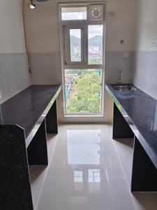 Kitchen Image of 750 Sq.ft 2 BHK Apartment / Flat for rent in Ashar Arize, Kalwa Thane for Rs. 38000